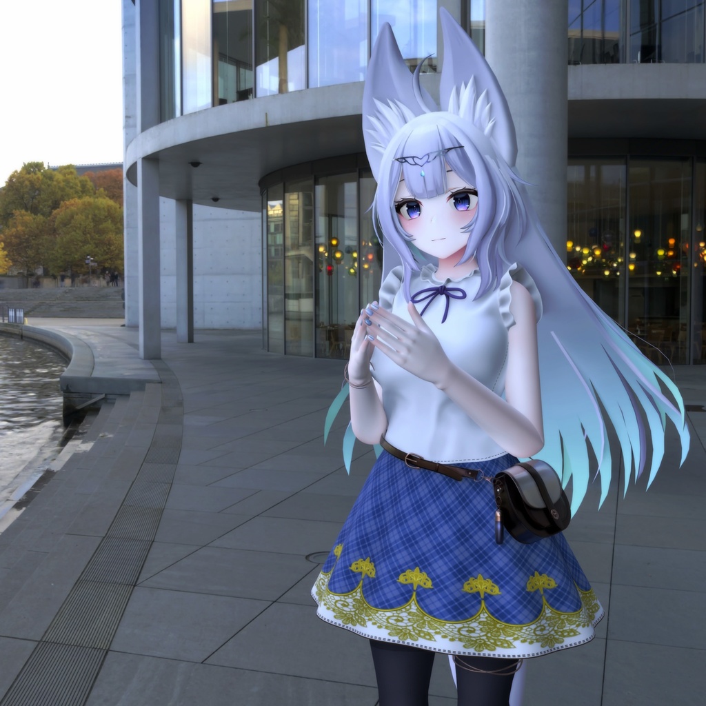 【PB対応】「ウルフェリア」用衣装、サマーキュートコーデ(フリルタンクトップ、フレアスカート)