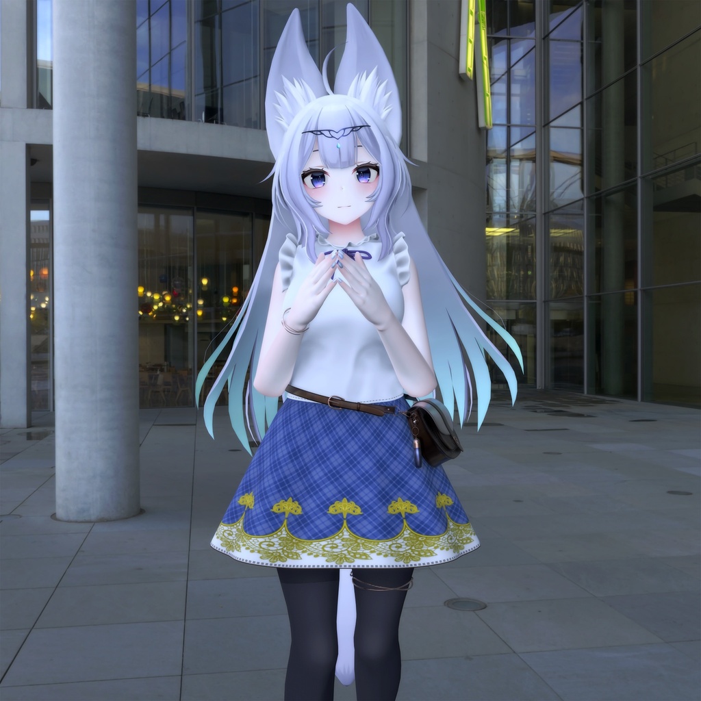 【PB対応】「ウルフェリア」用衣装、サマーキュートコーデ(フリルタンクトップ、フレアスカート)