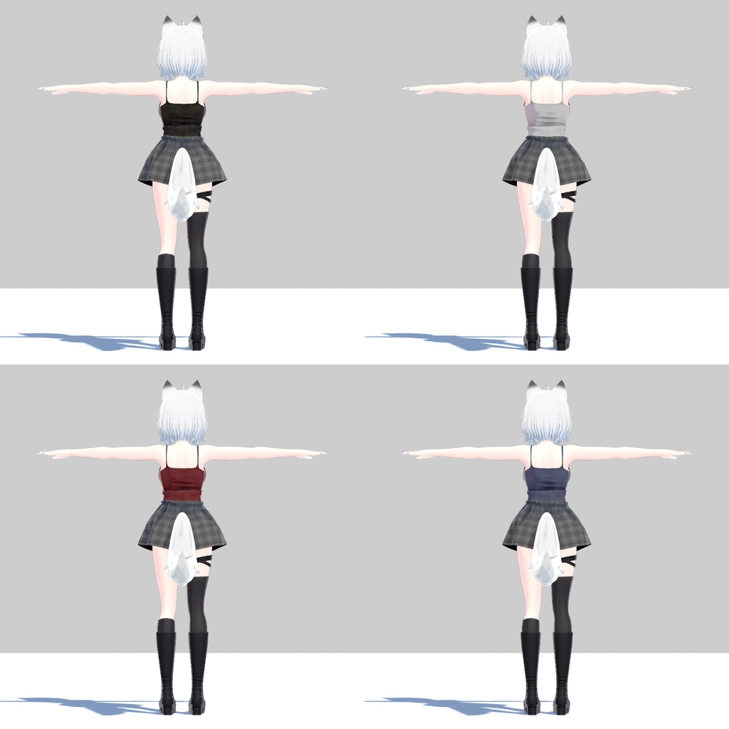 【PB対応/Liltoon】「ヨール -Yawl-」「狐薄」用の衣装、タンクトップ(4色入り)とショートパンツ