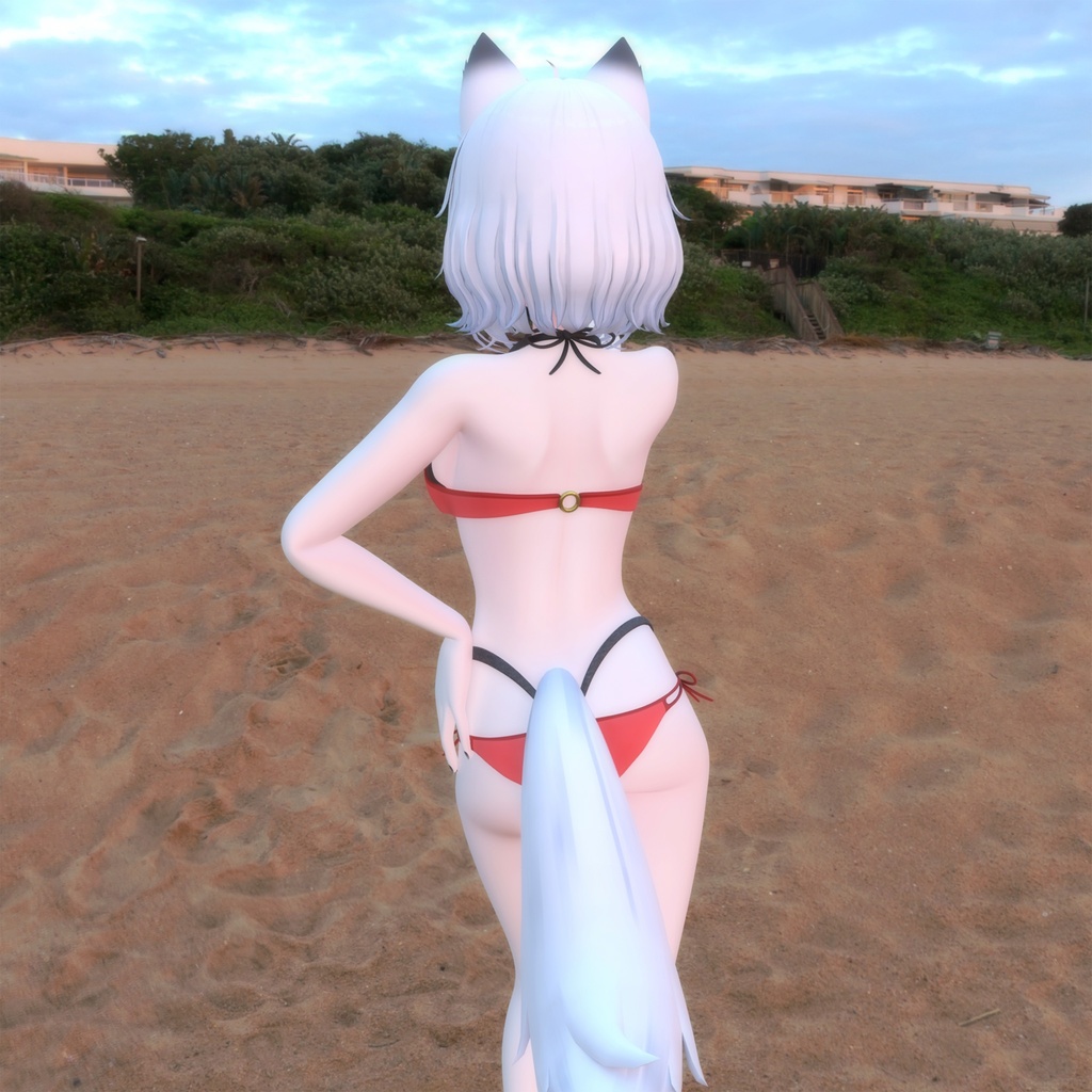 【PB対応/Liltoon】3アバター対応「ヨール -Yawl-」「狐薄」「ルシナ」用の衣装、ビキニ(4色入り)