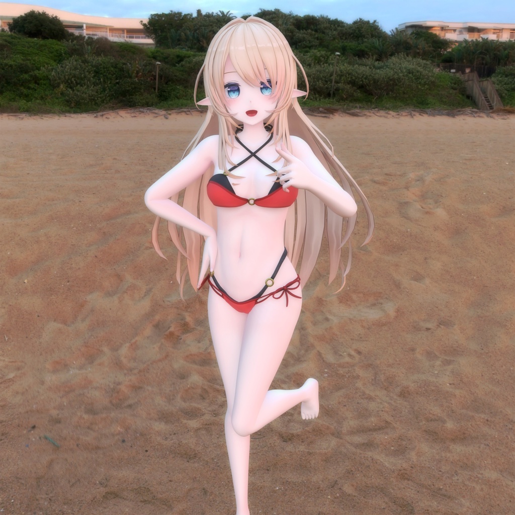 【PB対応/Liltoon】3アバター対応「ヨール -Yawl-」「狐薄」「ルシナ」用の衣装、ビキニ(4色入り)