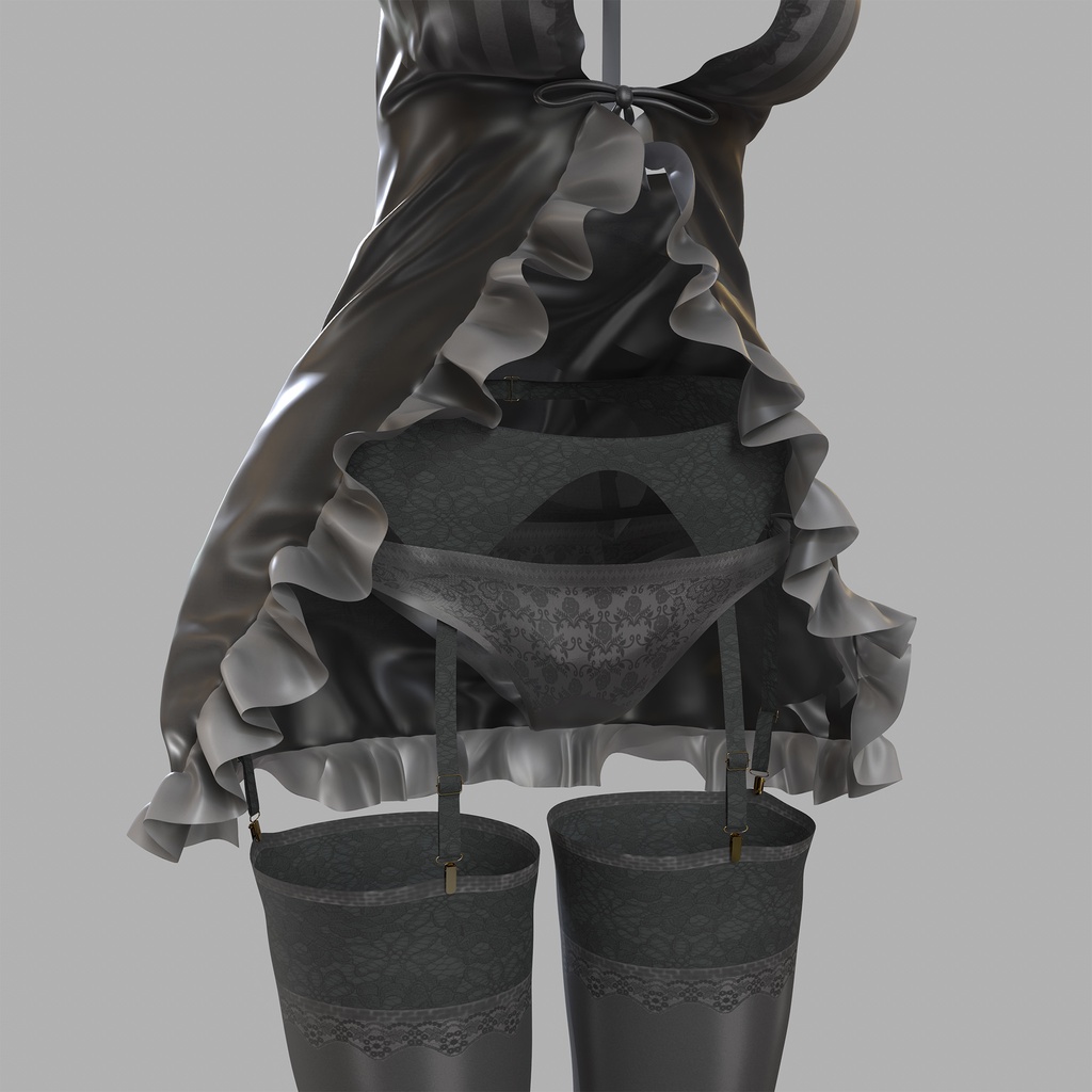 イメリス用の衣装、ベビードール、ガーターベルト、ニーハイストッキング