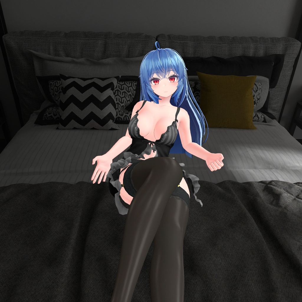 イメリス用の衣装、ベビードール、ガーターベルト、ニーハイストッキング