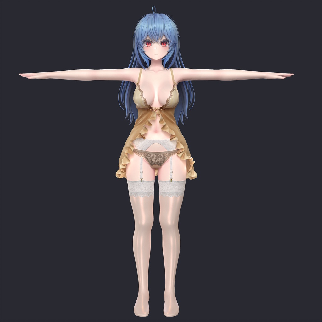 イメリス用の衣装、ベビードール、ガーターベルト、ニーハイストッキング