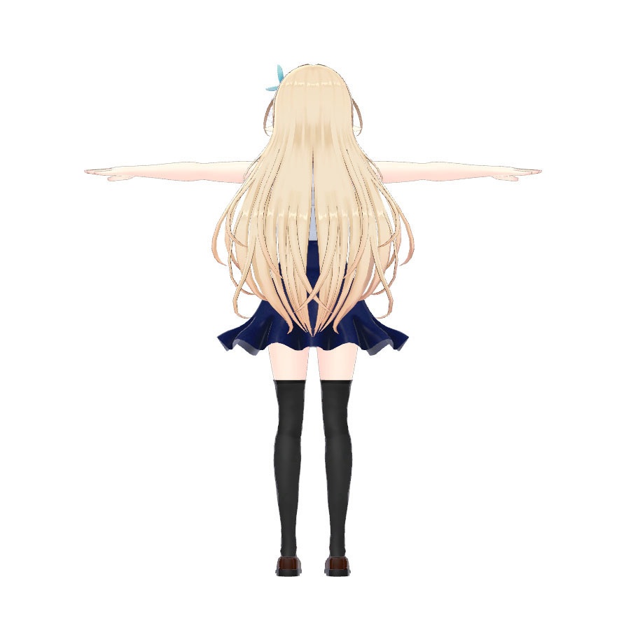 【PB対応/Liltoon】3アバター対応「ヨール -Yawl-」「狐薄」「ルシナ」用の衣装、セーラーカラートップスと切り替えフレアスカート