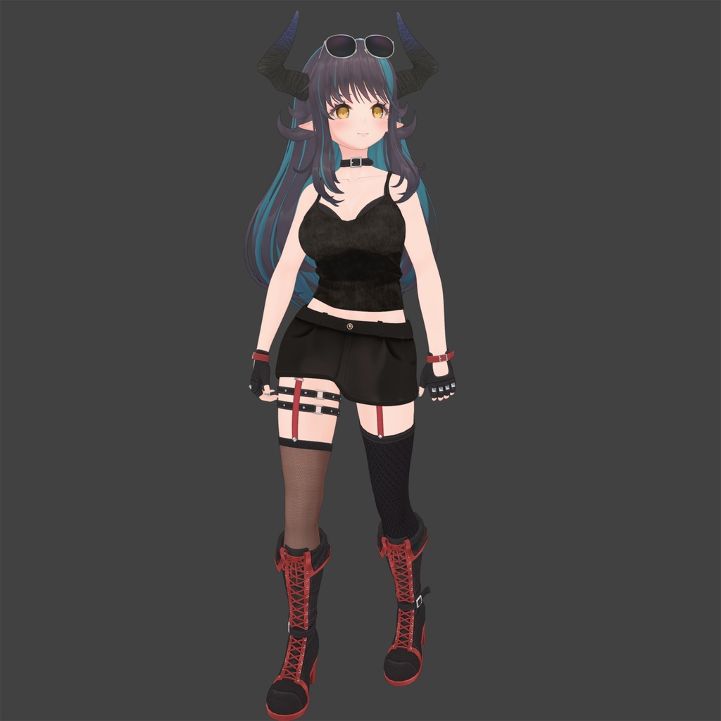 【PB版動作確認済】シアノス用の衣装、タンクトップ、マイクロミニスカート