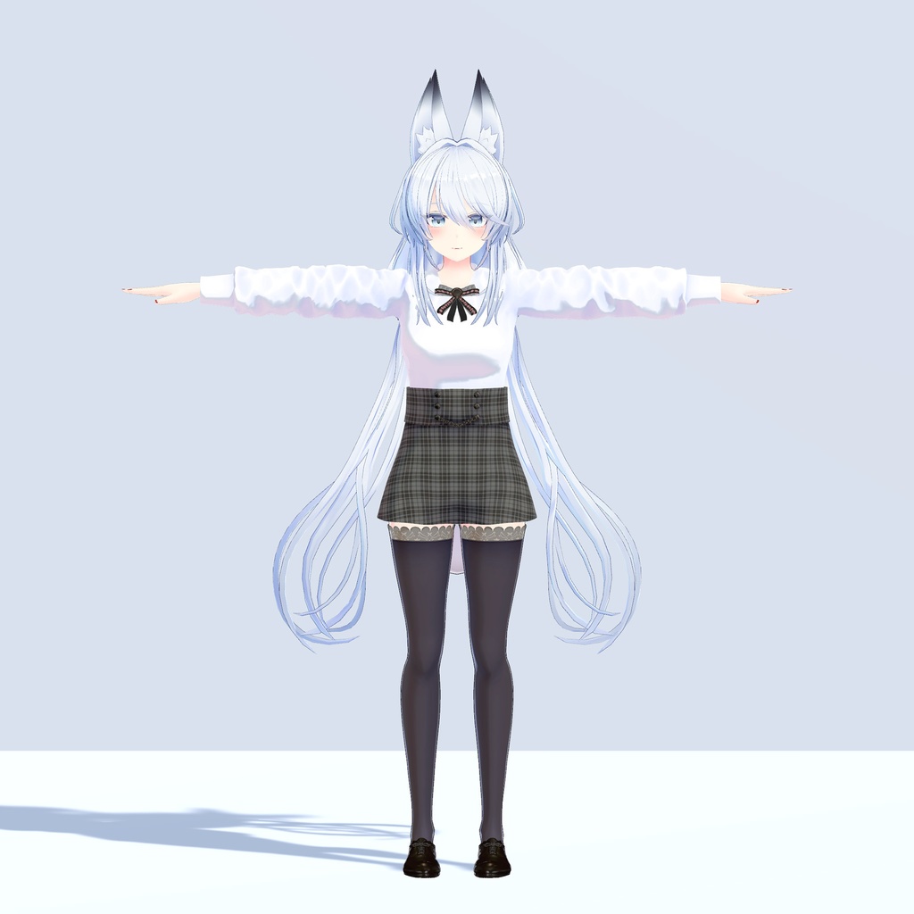 【PB対応/Liltoon】「ヨール -Yawl-」「狐薄」用の衣装、ブラウス、ブローチ、ミニタイトスカート、紳士靴(オックスフォード)