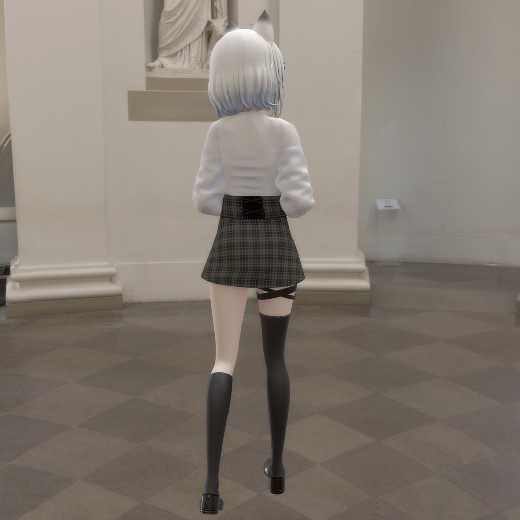 【PB対応/Liltoon】「ヨール -Yawl-」「狐薄」用の衣装、ブラウス、ブローチ、ミニタイトスカート、紳士靴(オックスフォード)