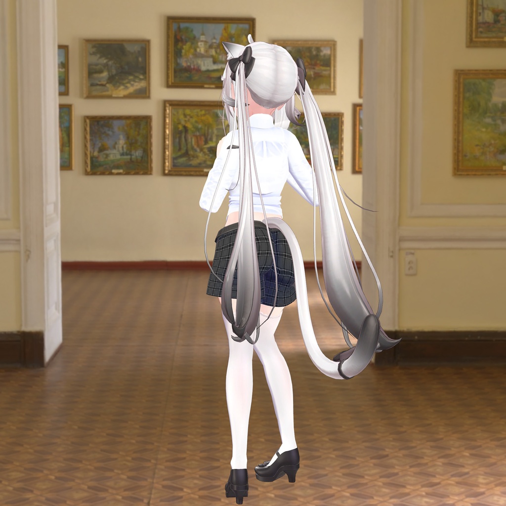 【PB版動作確認済】舞夜用の衣装、ブラウス、胸元のリボン、ショートパンツ、ベルト