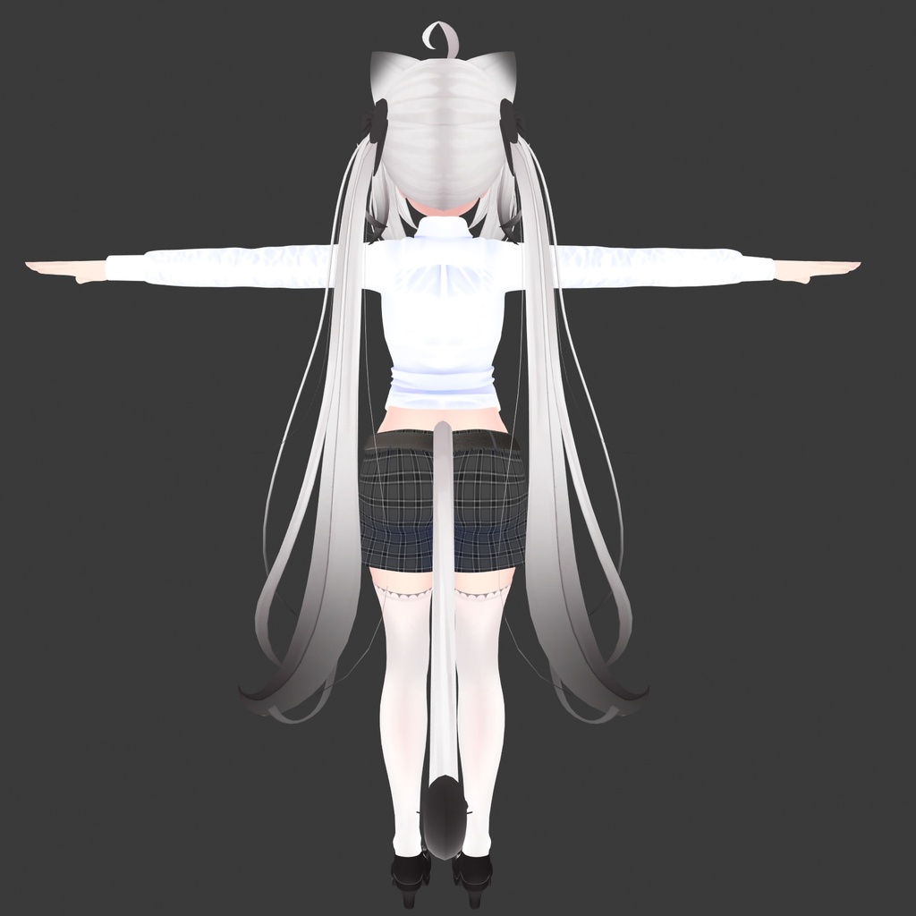 【PB版動作確認済】舞夜用の衣装、ブラウス、胸元のリボン、ショートパンツ、ベルト