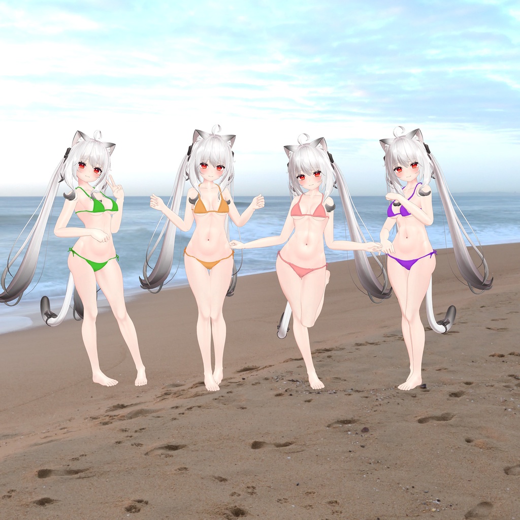 【PB版動作確認済】舞夜用衣装、紐ビキニ、テクスチャ8種入り