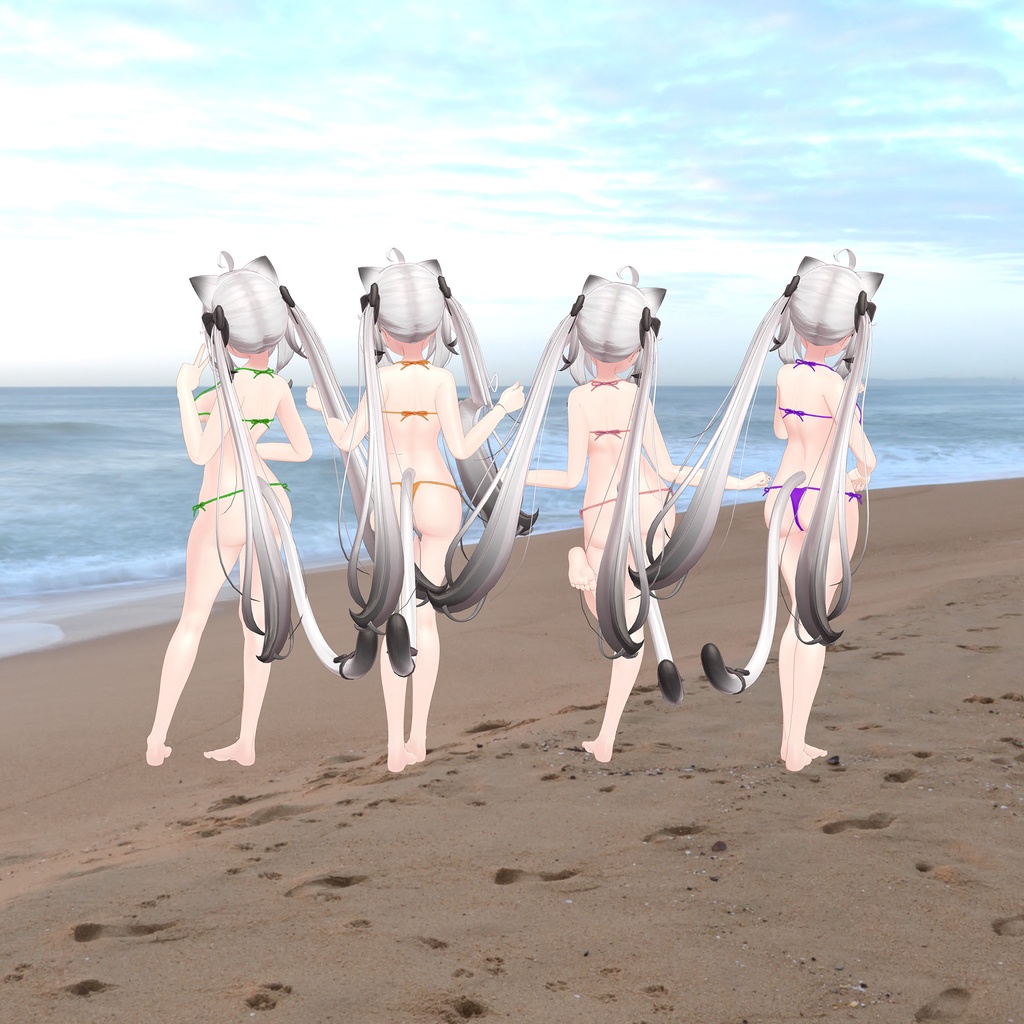 【PB版動作確認済】舞夜用衣装、紐ビキニ、テクスチャ8種入り