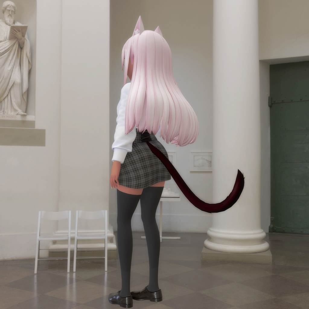 ネフェル(Nefer)用の衣装、ブラウス、ブローチ、ミニタイトスカート、紳士靴(オックスフォード)のコーデと下着セット