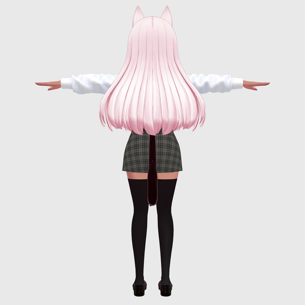 ネフェル(Nefer)用の衣装、ブラウス、ブローチ、ミニタイトスカート、紳士靴(オックスフォード)のコーデと下着セット