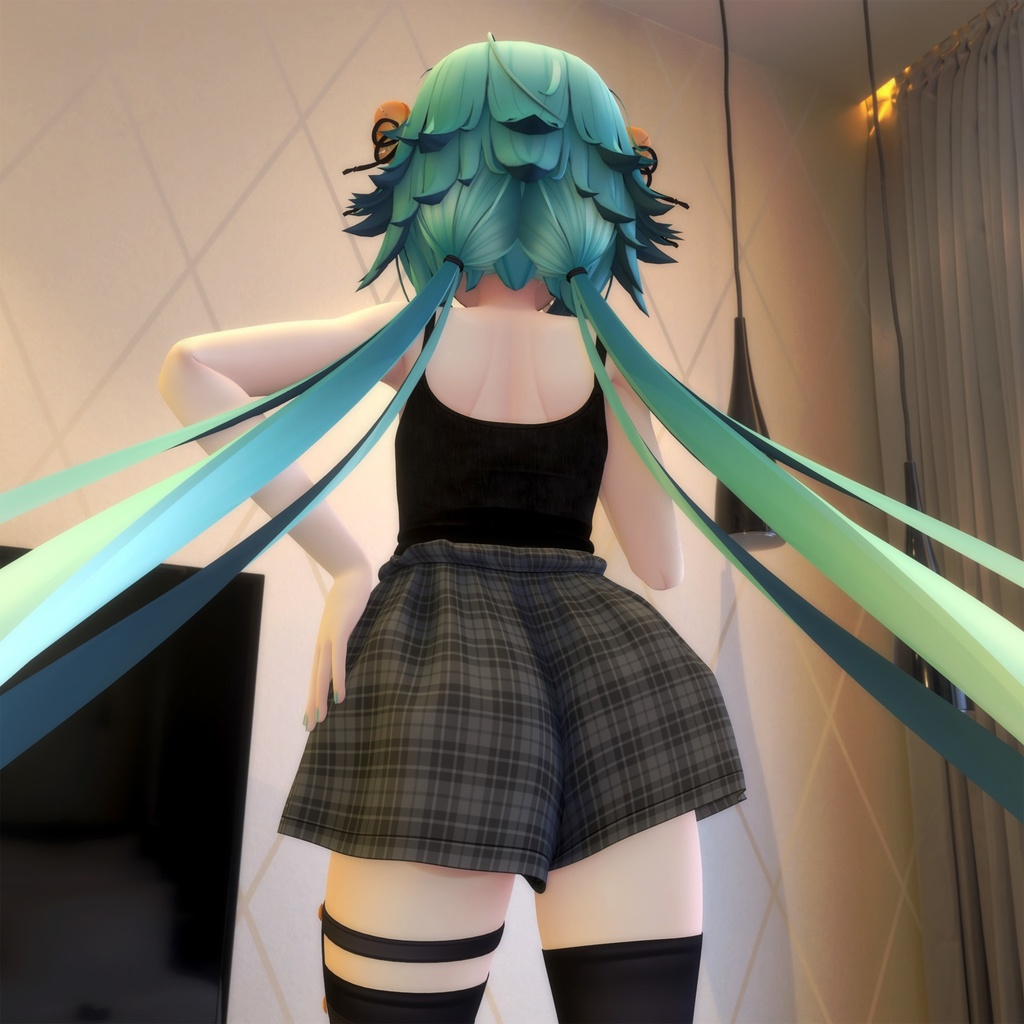 竜胆用の衣装、ルームウェア(タンクトップ4色、ショートパンツ)