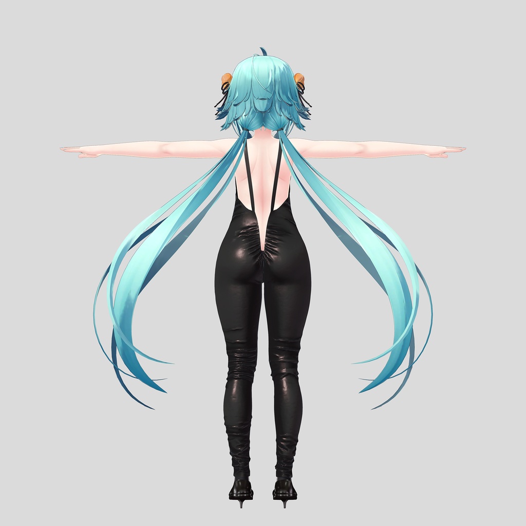 竜胆用の衣装、キャットスーツ(ノースリーブ)、シューズ