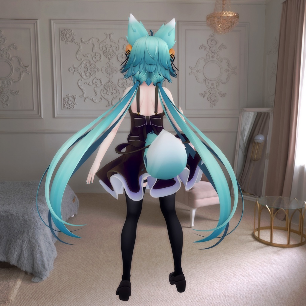 竜胆用の衣装、フレアスカートワンピース(4色入り)