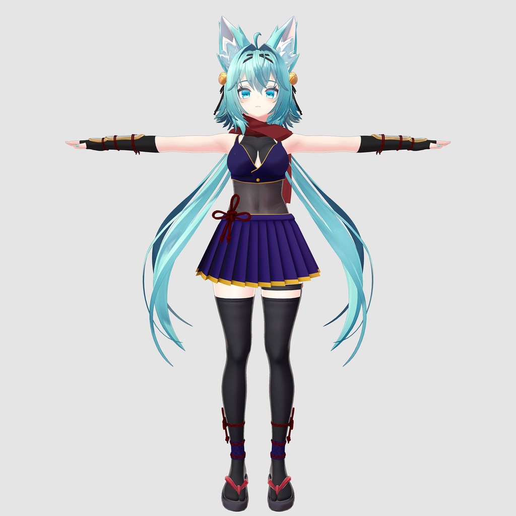 竜胆用の衣装、くノ一装束(4色入り)