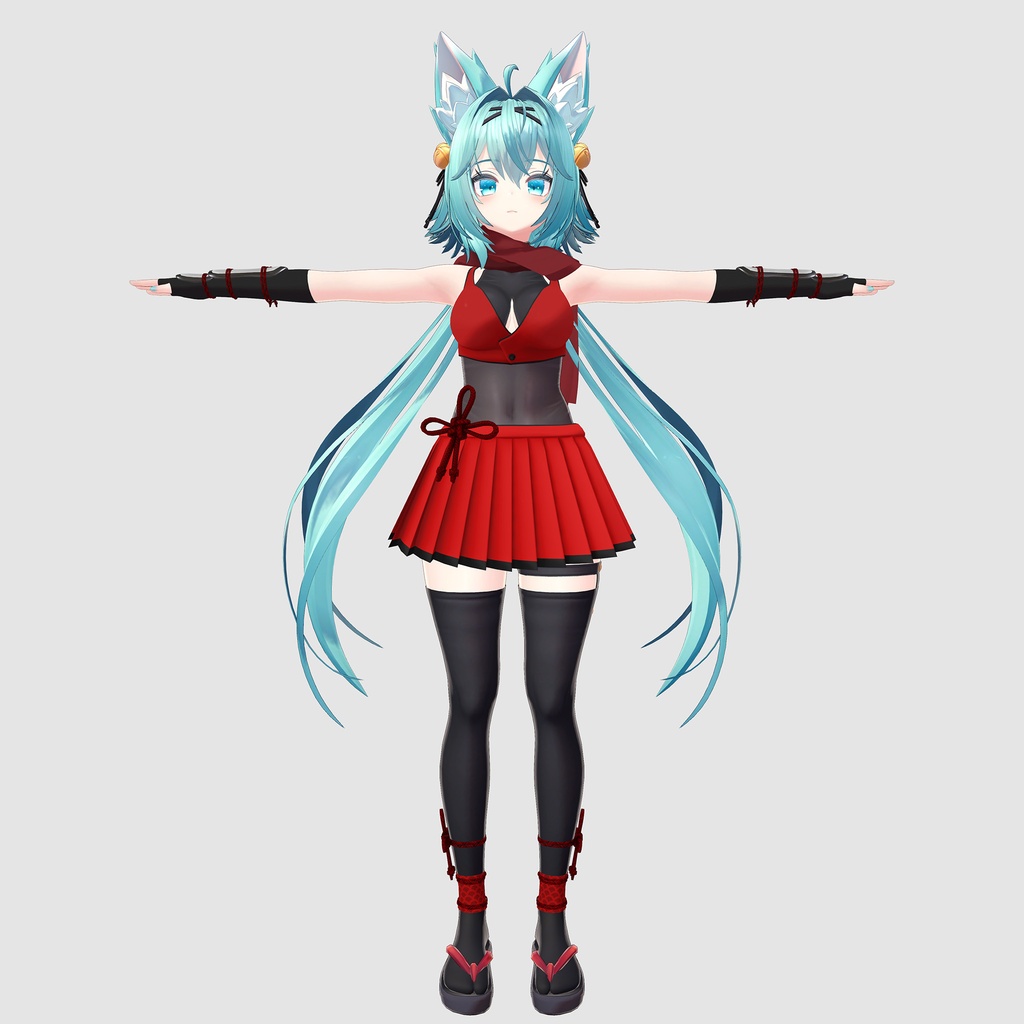 竜胆用の衣装、くノ一装束(4色入り)