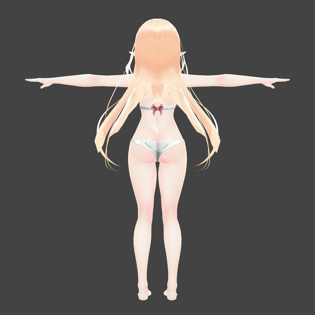 【PB対応】YRISPHERE -ユリスフィア-用の衣装、リボン付ビキニ、テクスチャ4種入り