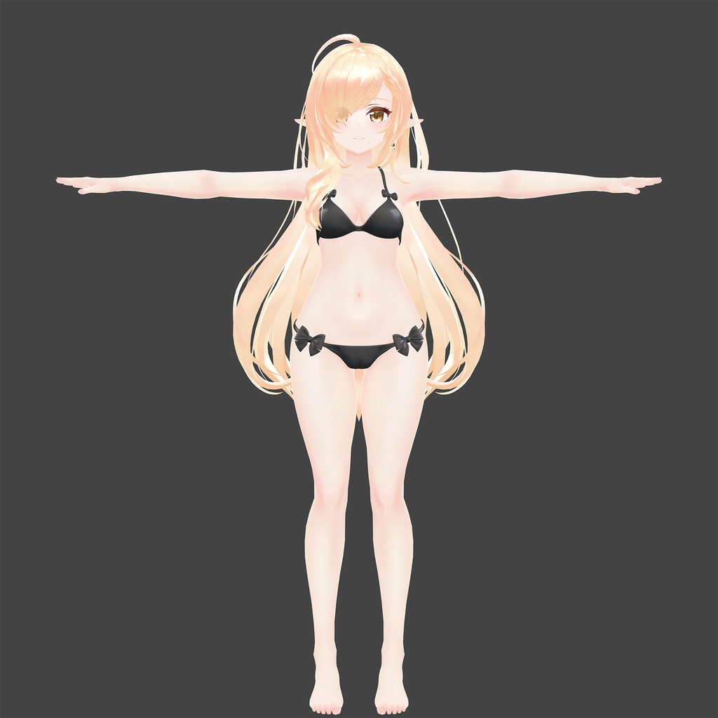 【PB対応】YRISPHERE -ユリスフィア-用の衣装、リボン付ビキニ、テクスチャ4種入り