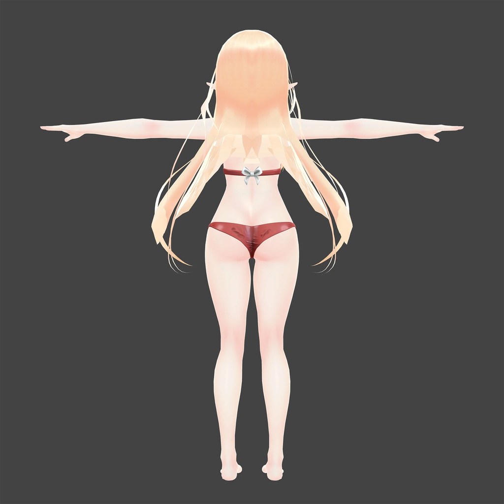 【PB対応】YRISPHERE -ユリスフィア-用の衣装、リボン付ビキニ、テクスチャ4種入り