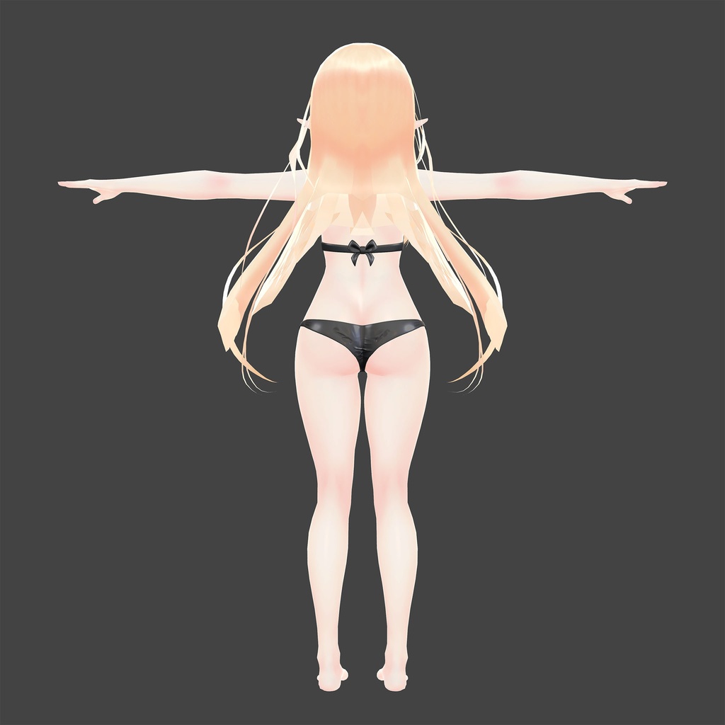 【PB対応】YRISPHERE -ユリスフィア-用の衣装、リボン付ビキニ、テクスチャ4種入り