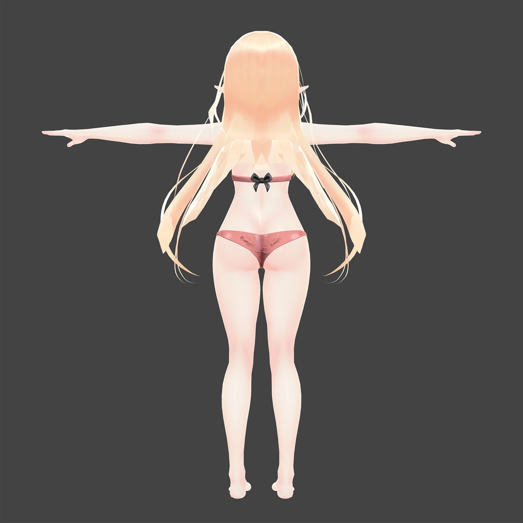 【PB対応】YRISPHERE -ユリスフィア-用の衣装、リボン付ビキニ、テクスチャ4種入り