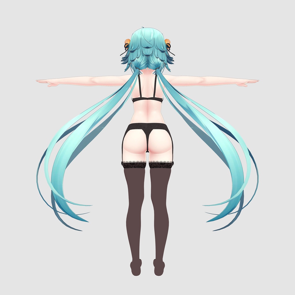 竜胆用の衣装、ランジェリーセット(黒)【2/2 白も追加】