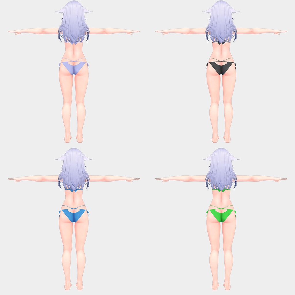 【PB対応/Liltoon】桔梗用の衣装、紐ビキニ8色入り