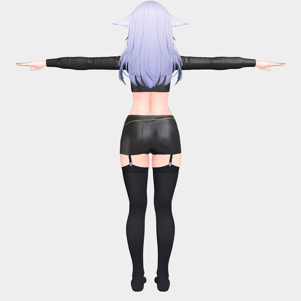 【PB対応/Liltoon】桔梗用の衣装、レザーコーデ(パンツの丈はロングとショートを同梱)