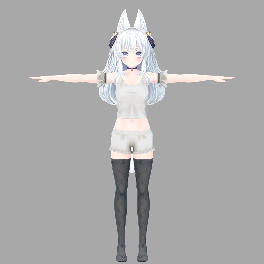 【PB対応】「ルルリア-Luruleah-」用の衣装、ルームウェア(タンクトップ、ショートパンツ、フリル付け袖)4色入り