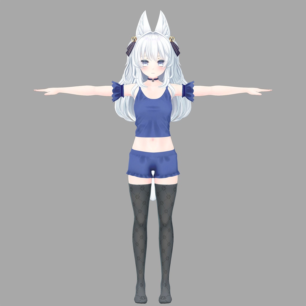 【PB対応】「ルルリア-Luruleah-」用の衣装、ルームウェア(タンクトップ、ショートパンツ、フリル付け袖)4色入り