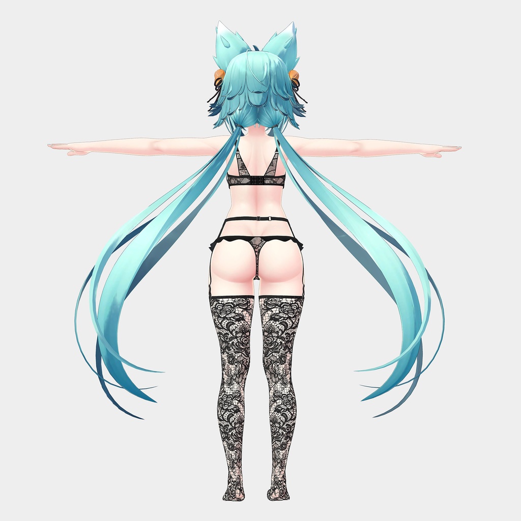 竜胆用の衣装、レースランジェリーセット(3色入り)