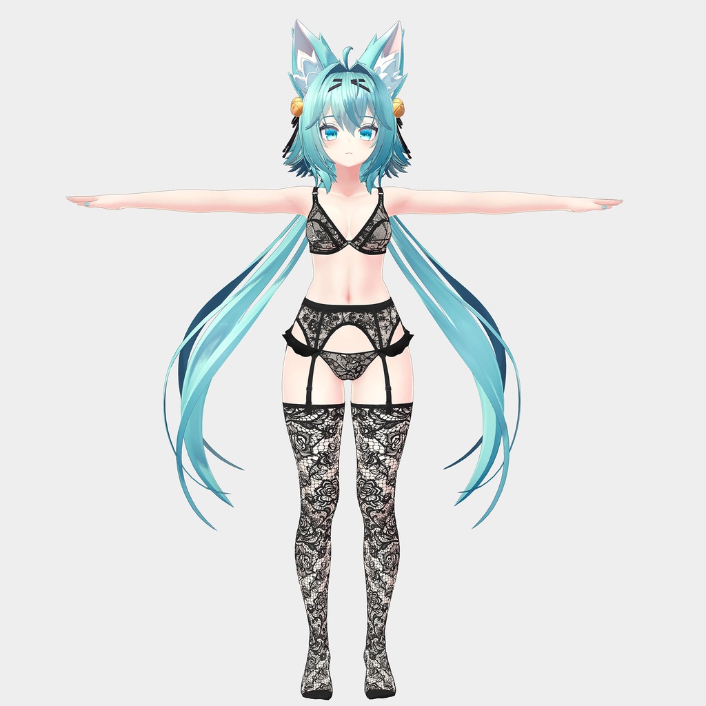 竜胆用の衣装、レースランジェリーセット(3色入り)