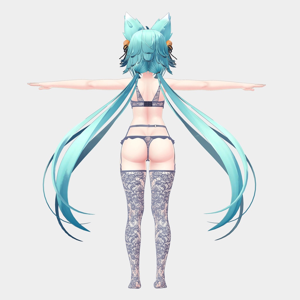 竜胆用の衣装、レースランジェリーセット(3色入り)