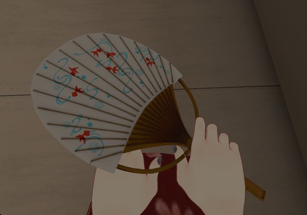 【6/14柄とうちわを追加】桔梗用衣装「浴衣セット」青、水色、赤3色入り、下駄つき