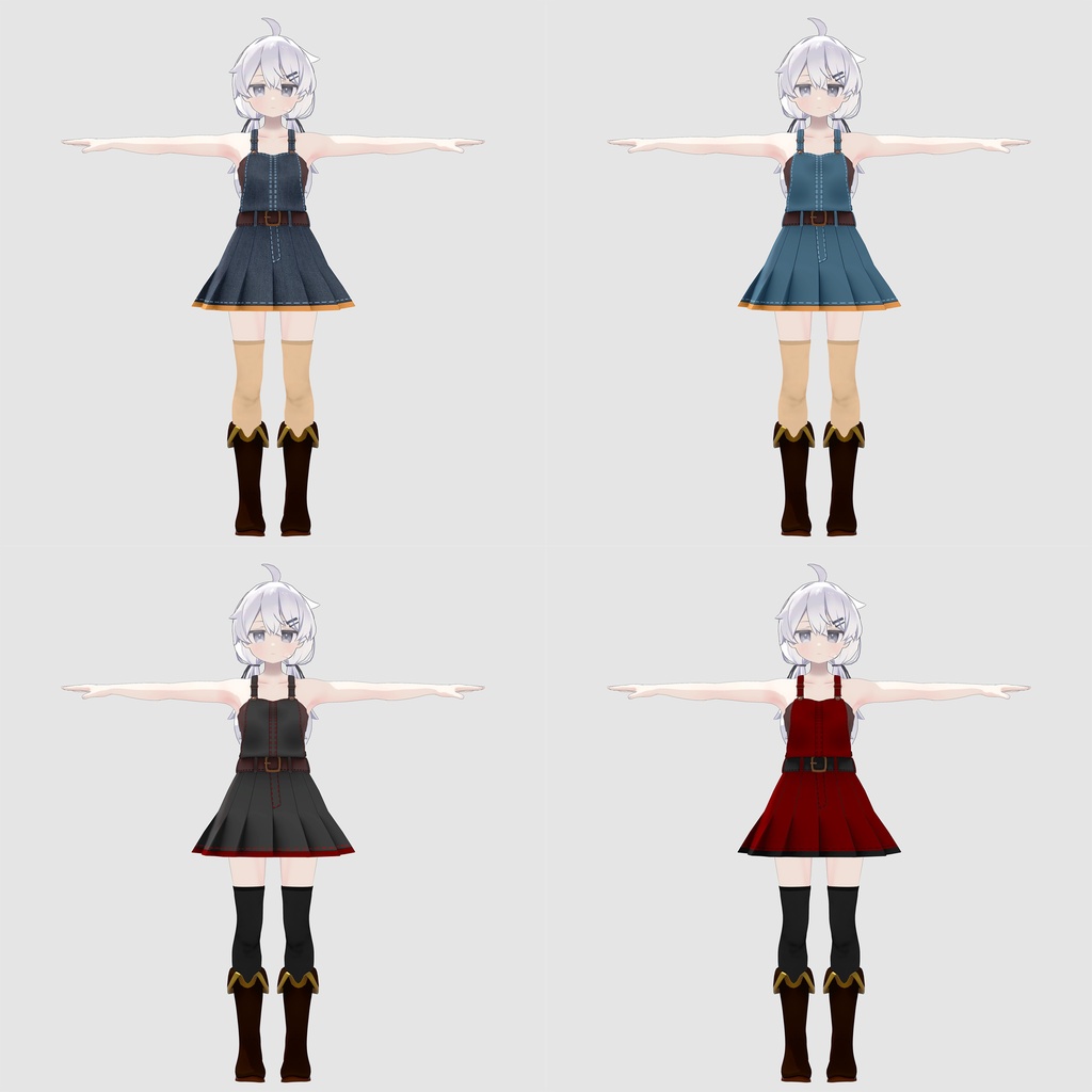 プラチナ用の衣装、オーバーオールスカートセット