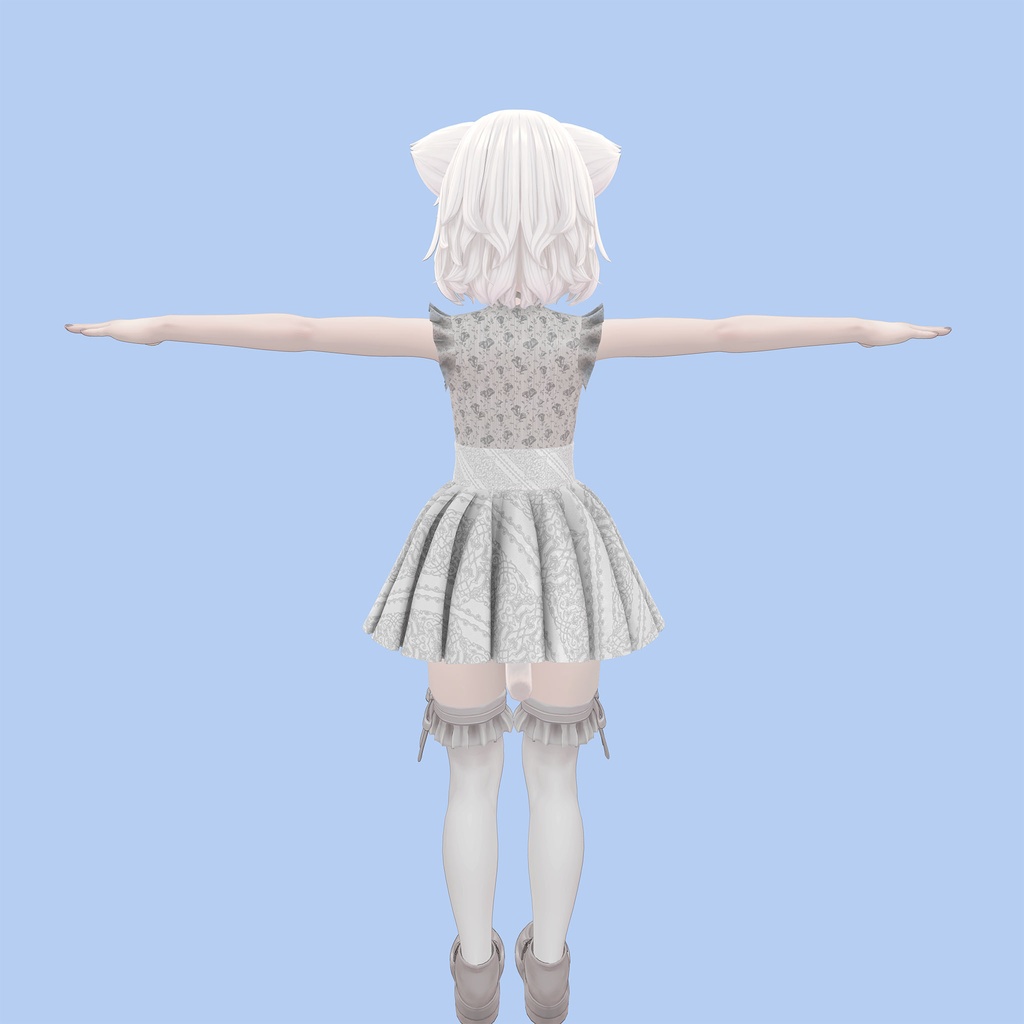 Emmelie用衣装、フリルレースブラウスとレーススカート