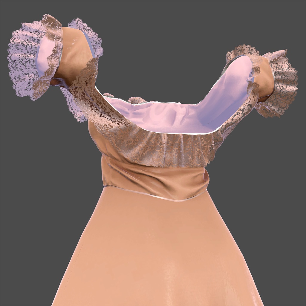 EMISTIA -エミスティア-用衣装、オフショルダーフリルドレス(4色入り)