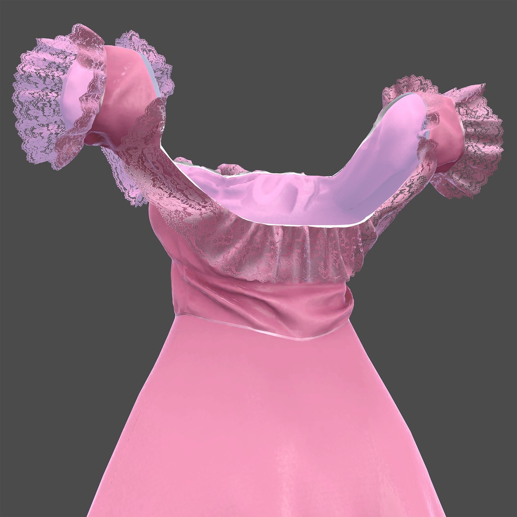 EMISTIA -エミスティア-用衣装、オフショルダーフリルドレス(4色入り)