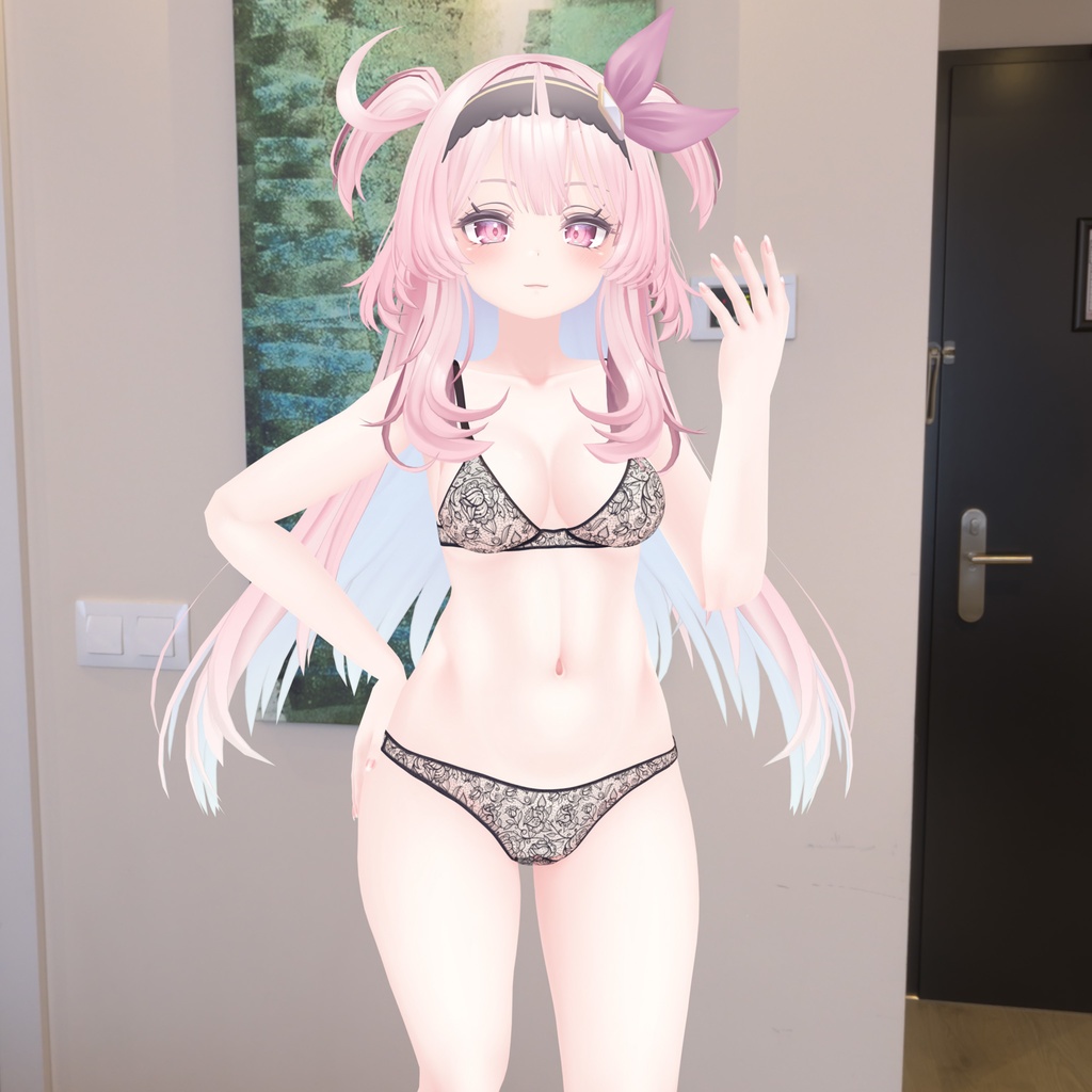 セレスティア用の衣装、レースランジェリー4色入り