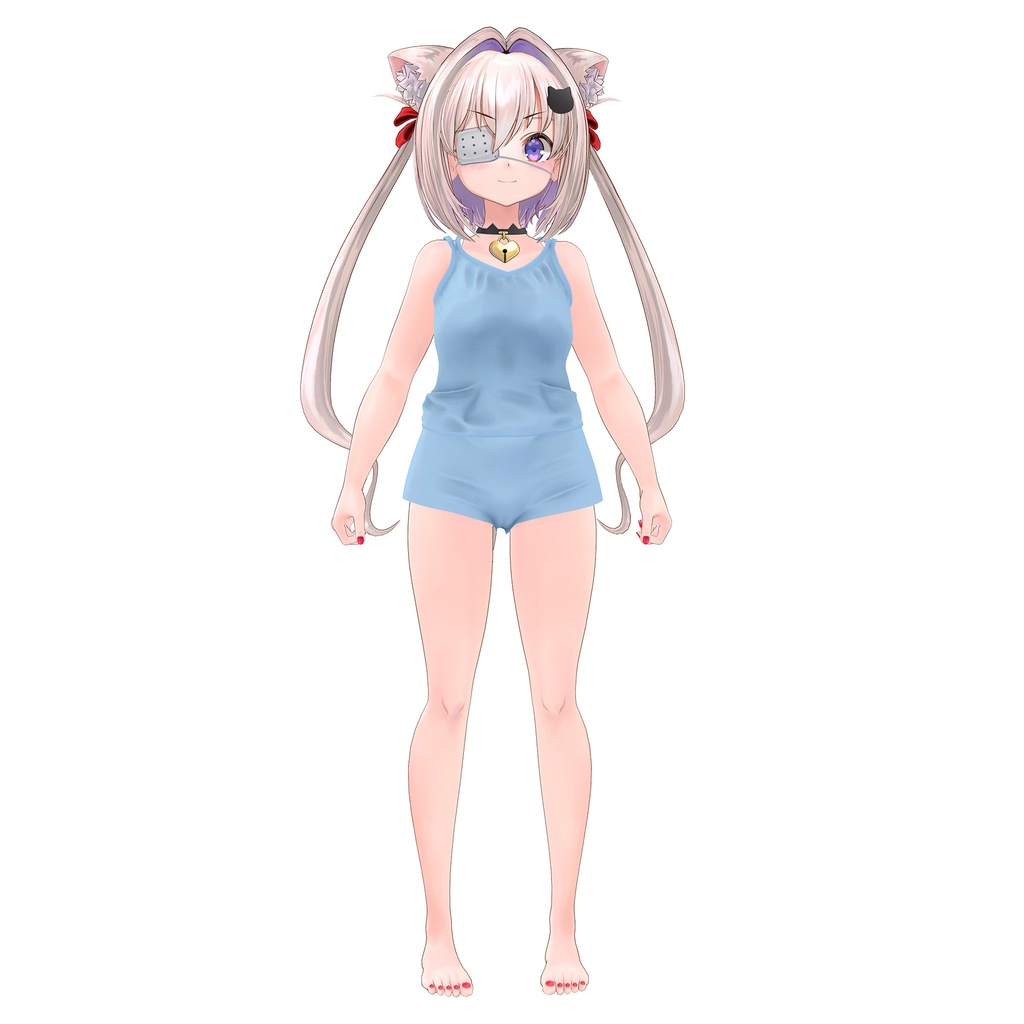 宵闇ねこる用の衣装、ルームウェア(キャミソール、ハイウエストショートパンツ)