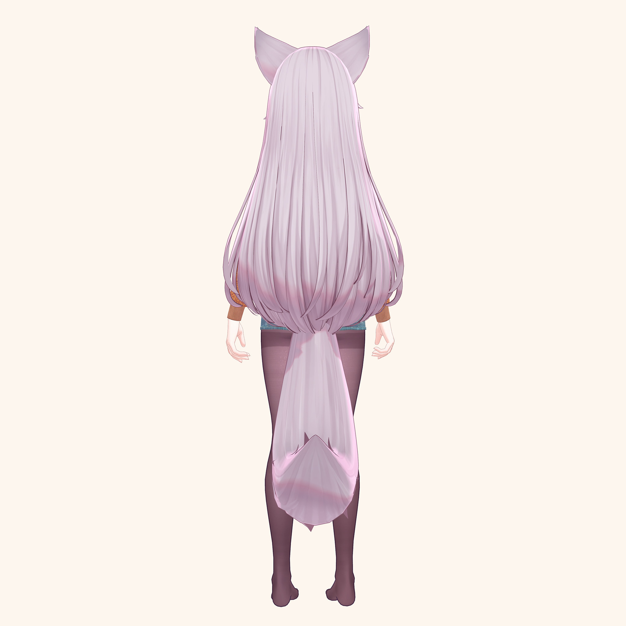 Rufina用の衣装、ニットとデニムショートパンツ wakamaru shop BOOTH