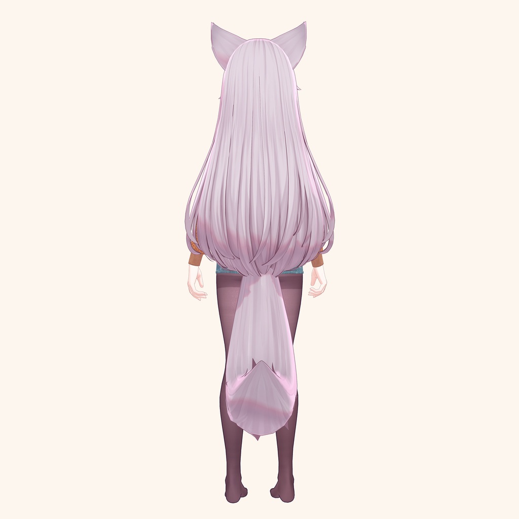 Rufina用の衣装、ニットとデニムショートパンツ