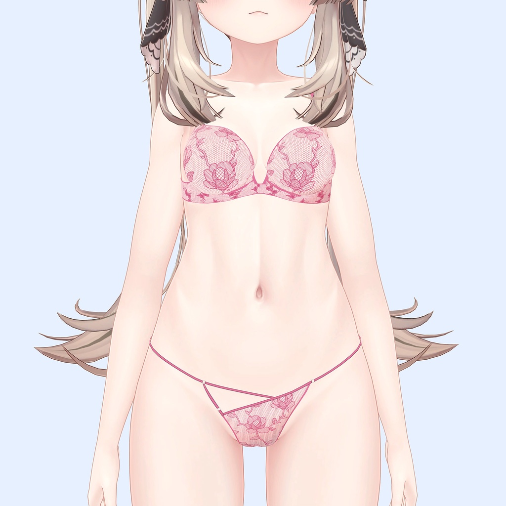 マヌカ用のランジェリーセット、柄3種類4色入り