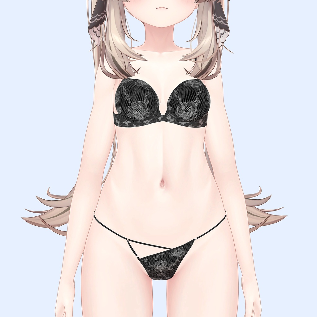 マヌカ用のランジェリーセット、柄3種類4色入り