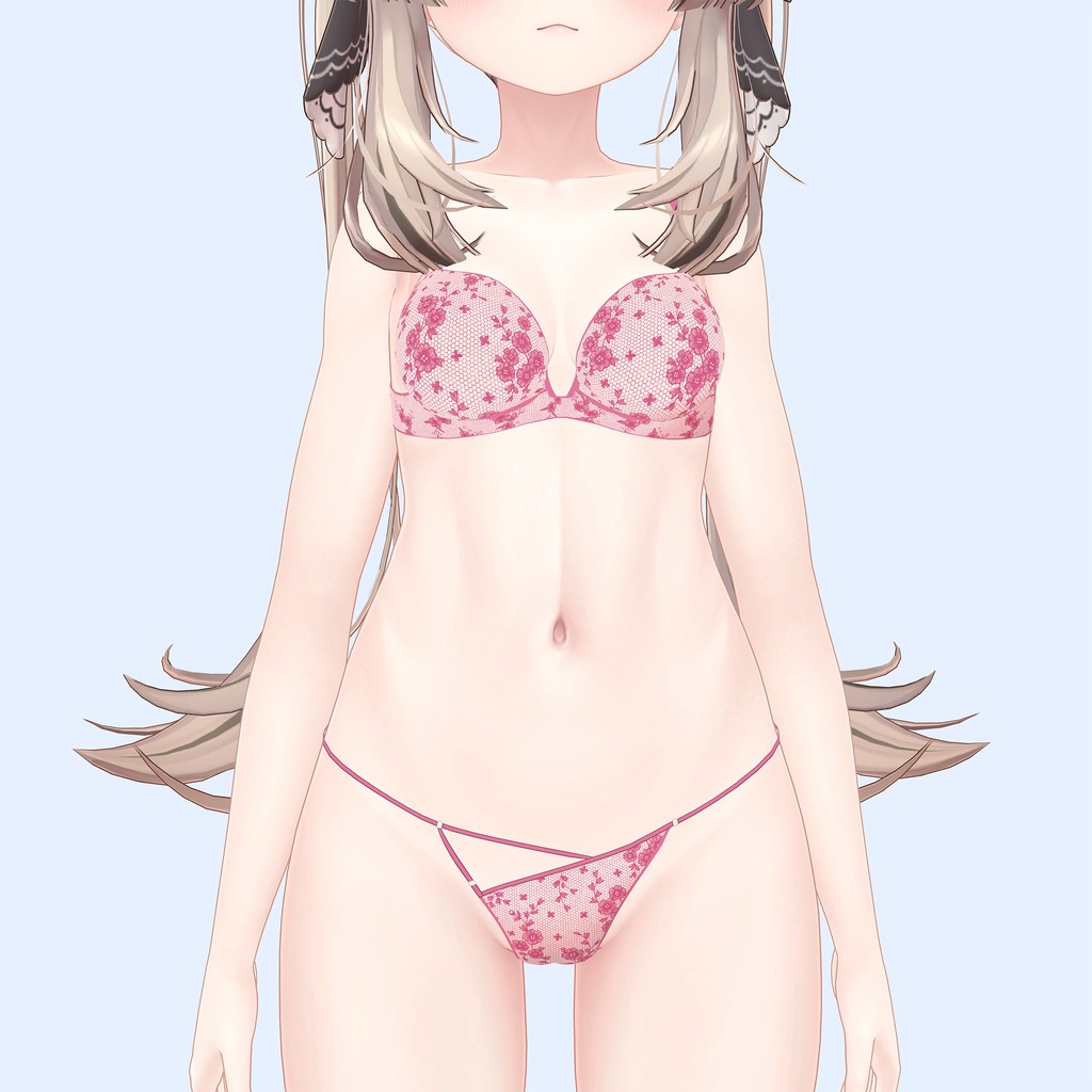 マヌカ用のランジェリーセット、柄3種類4色入り