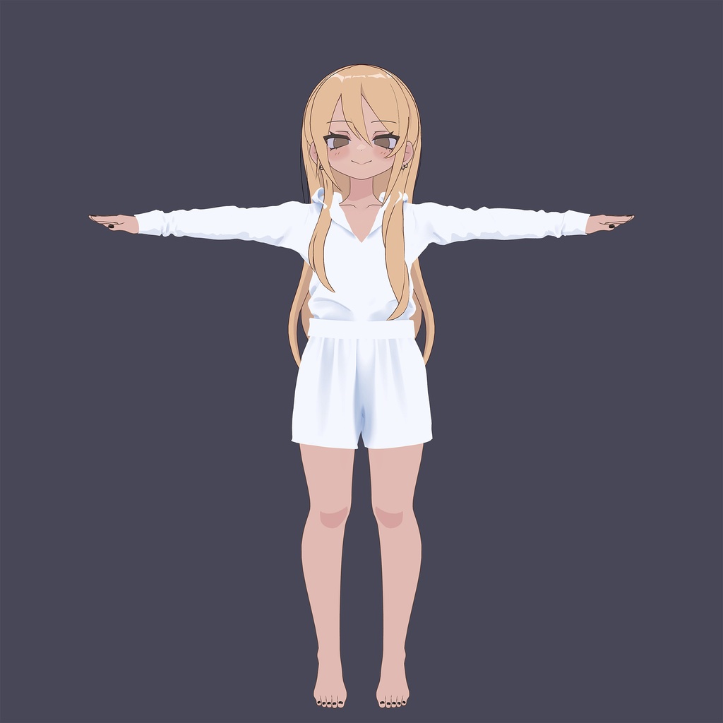 凪夜瑠璃用のルームウェア(トップス、ショートパンツ)3色入り