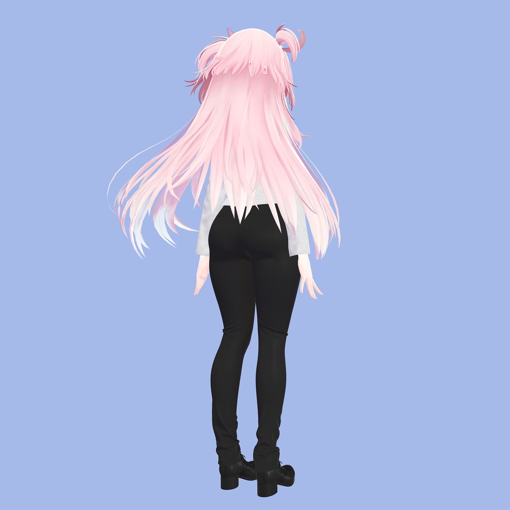 セレスティア用の衣装、スプリングコーデ(ハイネックブラウス、スリムパンツ)